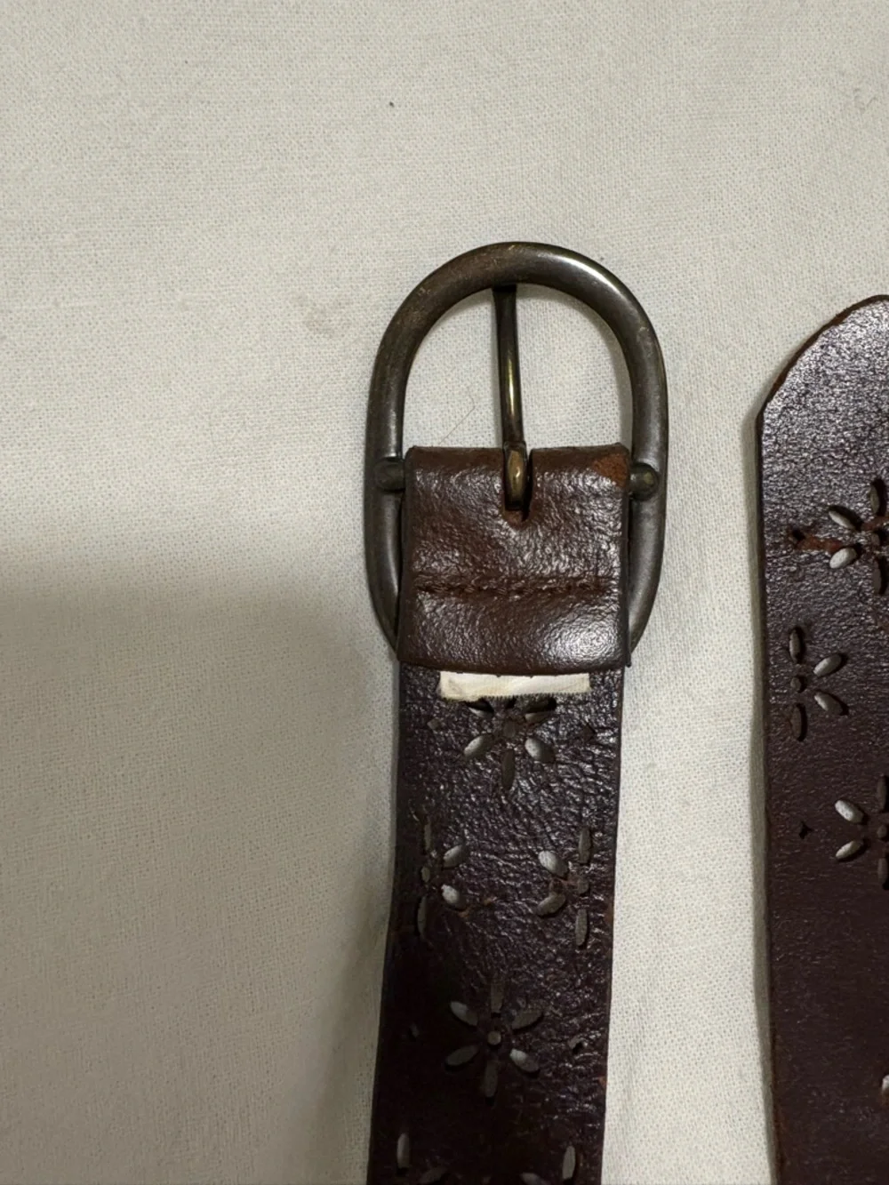 GAP Brown Floral Cutout Leather Belt